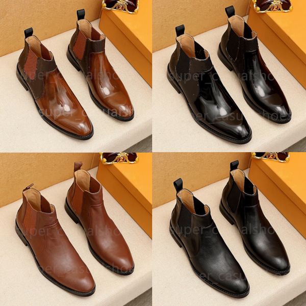 Tasarımcılar bot moda soafers Martin botları gerçek deri erkek iş ofis iş resmi elbise ayakkabıları marka tasarımcısı parti düğün ayak bileği botları boyutu 38-45