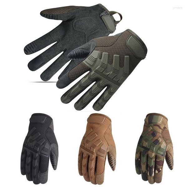 Luvas de ciclismo Esportes ao ar livre Moto Tiro Caça Full Finger Camuflagem Touch Screen Tático