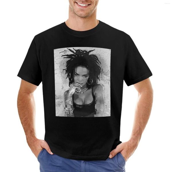 Herren-Poloshirts Magical Vibes Lauryn Hill – Schwarz und Weiß – Digital Paint By Iona Art T-Shirt T-Shirts Männer Grafik-T-Shirts