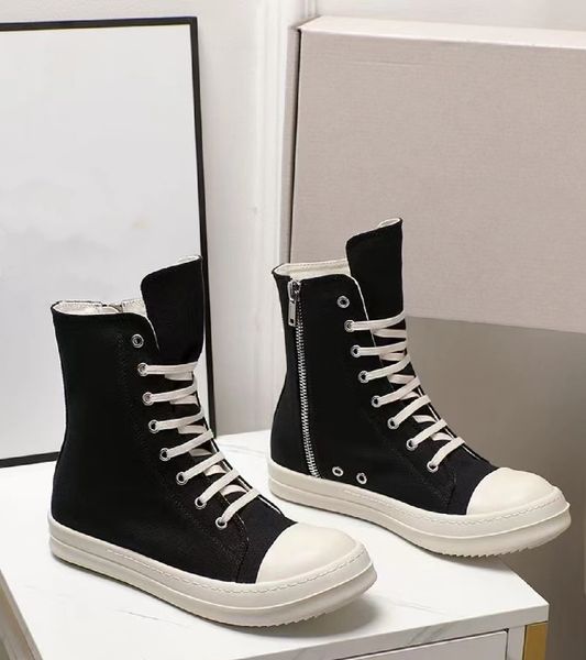 Designer de marca de luxo masculino casual martin botas preto fundo plano elevado simples botas de lona femininas sapatos de casal