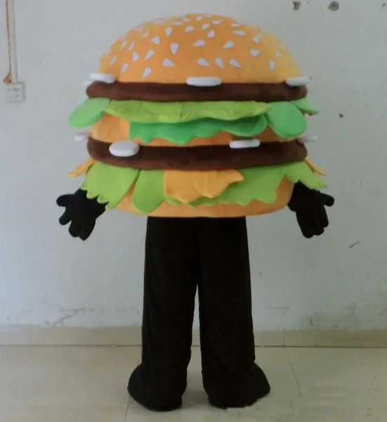 Cadılar Bayramı Hamburger Maskot Kostümleri Karikatür Karakter Kıyafet Takım Xmas Açık Mekan Partisi Kıyafet Yetişkin Boyutu Promosyon Reklam Giysileri
