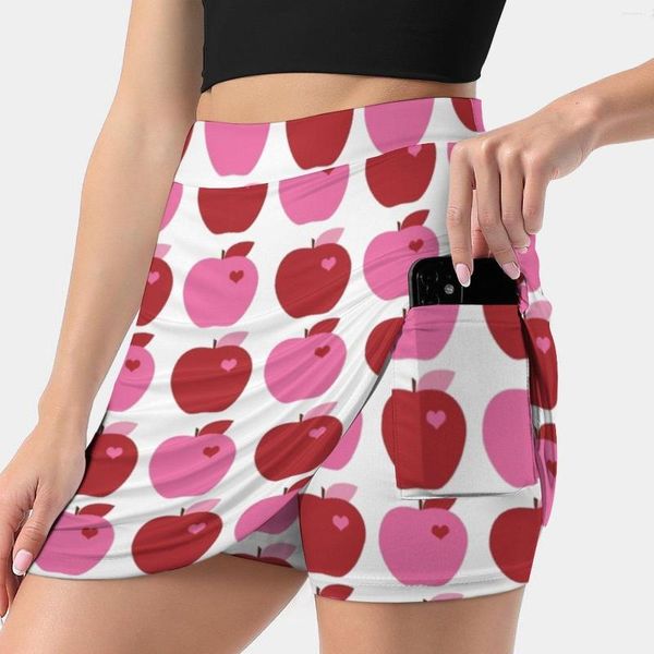 Saias Verão Feminino Shorts Saia 2 em 1 Fitness Ioga Tênis Vermelho Rosa Professor Aprendizagem Escola Voltar