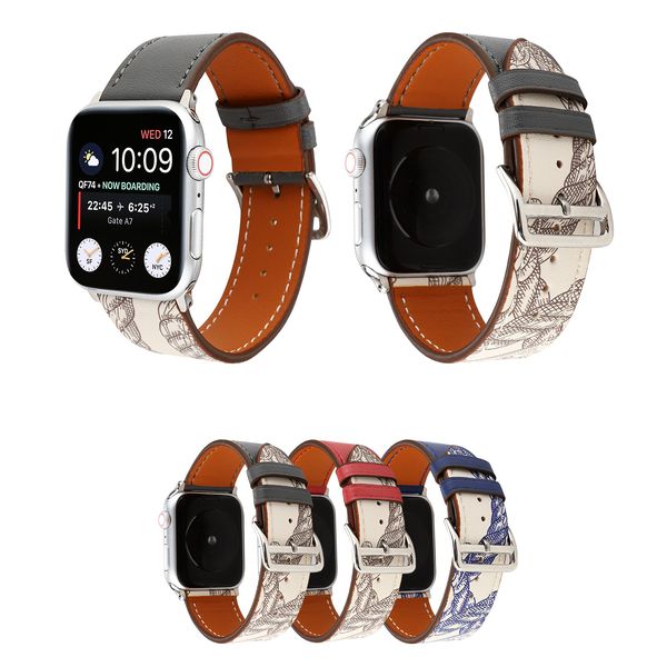 Para iWatch Band Fashion Leather Loop strap 42mm Series SE 2 3 4 for iwatch Ultra 8 7 6 5 44mm strap 38mm bracelet Replacement 40mm 41 45mm 49mm