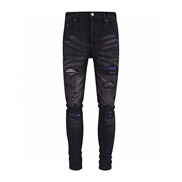 2023 Designer Mens Jeans #1 Pants Ripped High Designer jeans jeans masculinos calças bordadas calças fashion hole calças mais vendidas com zíper am~ss3uu