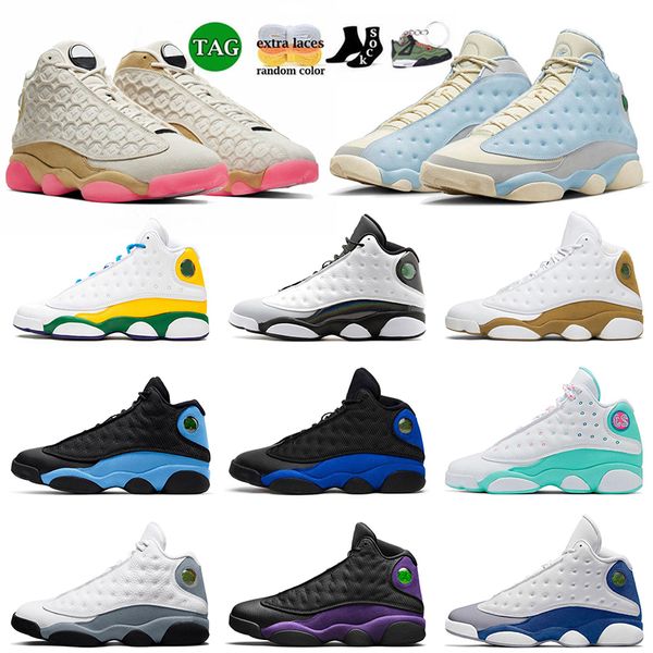 Designer 13s Solefly Original Basketball Shoes Jumpman 13 Sports 36-47 Homens Mulheres Preto Flint Playoffs University Blue DMP Wolf Grey Hyper Royal Trainers Tênis