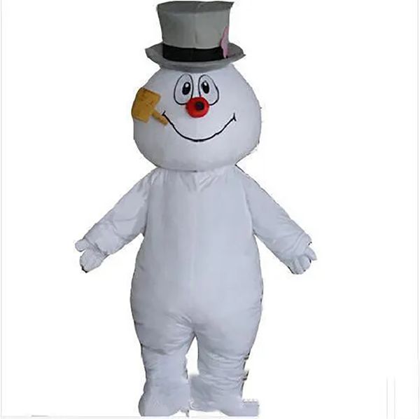 fantasias de mascote de boneco de neve gelado de halloween roupa de personagem de desenho animado roupa de festa ao ar livre de natal tamanho adulto roupas de publicidade promocional