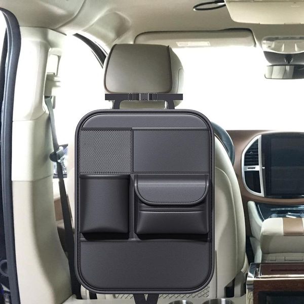 Auto-Organizer, Rücksitzschutz, Aufbewahrung, Schwarz, für die meisten Autos und SUV, Tablet-Halter