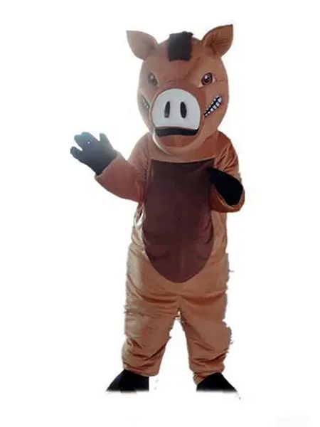 halloween buona ventilazione un cinghiale marrone costumi mascotte personaggio dei cartoni animati vestito vestito natale vestito da festa all'aperto formato adulto abbigliamento pubblicitario promozionale