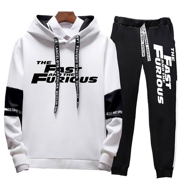 Jeans The Fast and the Furious Felpe con cappuccio e pantaloni della tuta Classici da uomo/donna Quotidiani Casual Sport Tuta da jogging Pullover a maniche lunghe con cappuccio