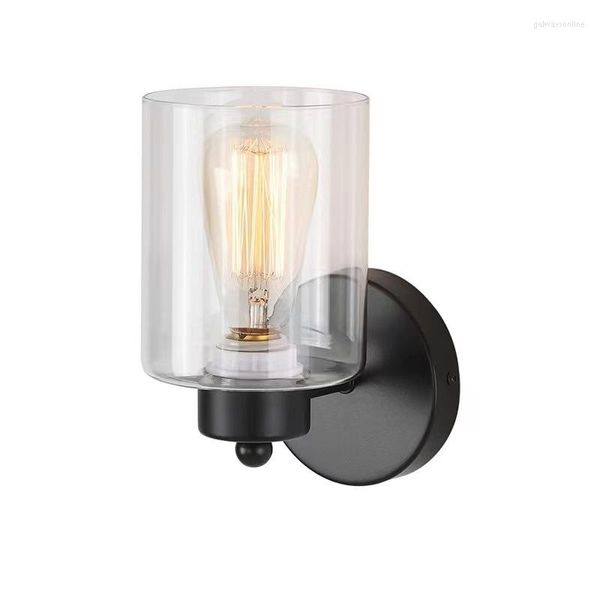 Candeeiro de parede Estilo moderno nórdico Velas de cama Decoração de casa rústica Deco Led Luz de casa de banho Retro Applique Mural Design