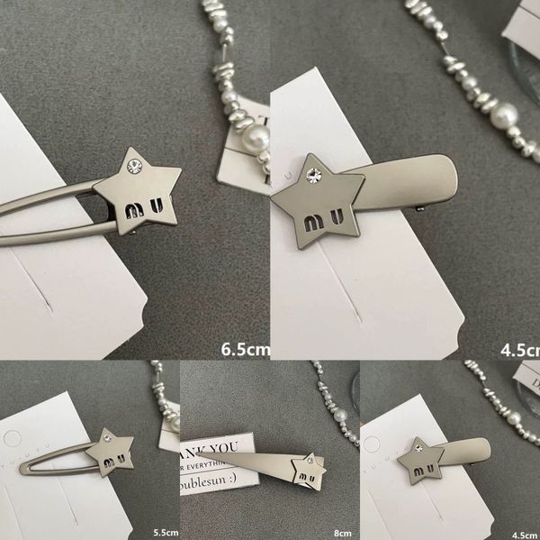 Stern-Zirkon-Metall-Haarspange, Pony-Clip, Dopamin-Seitenclip, Bonbonfarbe, Entenschnabel-Clip, ein Wort-Clip, verschiedene Haar-Accessoires, Kopfschmuck