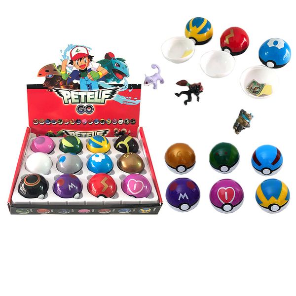 Groß- und Einzelhandel mit mehreren Pocket Monster Ball Actionfiguren Spielzeug Anime Elf Ball Kinder Jungen Geburtstagsspielzeug Geschenk