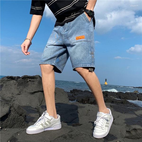 Jeans masculino M-4XL tamanho grande masculino shorts jeans de verão streetwear masculino liso jeans masculino