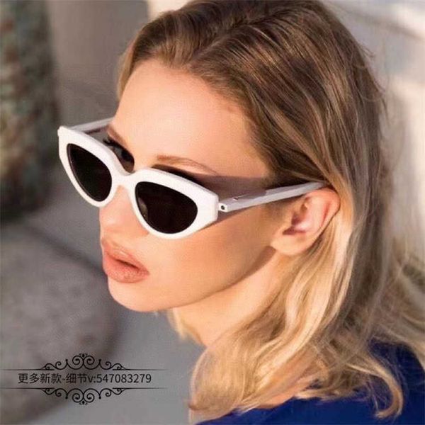 Moda top BB óculos de sol letra b Paris Marca B Fashion Cat Eye Sunglasses Women's INS Online Red Same Style Sunglasses Masculino Fashion BB0159 com caixa original