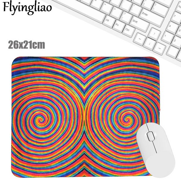 Wave circle Mouse Pad Desk Pad Laptop Mouse Mat for Office Home PC Computer Keyboard Cute Mouse Pad Non-Slip Rubber Desk Desk Mat