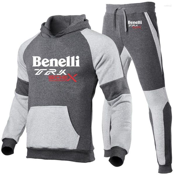 Tute da uomo Benelli TRK 502X 2023 Casual Cotton Sportswear Felpa Pullover Pantaloni sportivi moda Primavera e autunno Set 2 pezzi