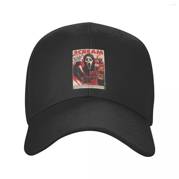 Cappellini da baseball personalizzati Halloween Ghost Killer Scream Berretto da baseball Sport da donna Cappello da papà regolabile Spring Snapback