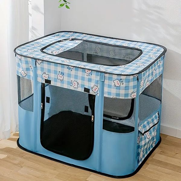 Портативный складной плейпен Pet Playpen Complasbable Crates Prentlepen Playpen для собачьей кошки и кролика Travelpen, портативные пьесы Pet Pling,