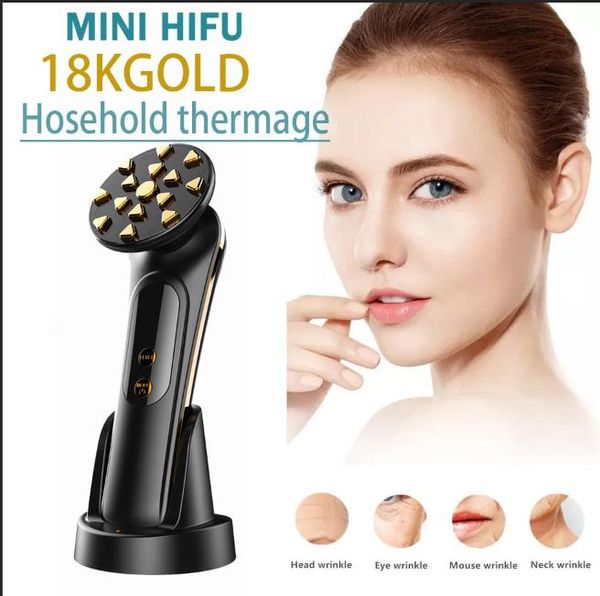 MINI Portátil Helloskin Ultrasonic Hifu Machine Face Skin Care Therapy Apertar Remoção de Rugas Antienvelhecimento Salão de Beleza Uso Doméstico Dispositivo RFbeauty