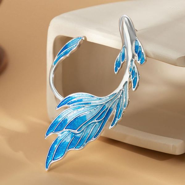 Brincos de garanhão 1 PCs Trendy Long Dragon Clip Ear Hook Clips Butterfly sem orelhas perfuradas Cadeia de jóias para meninas