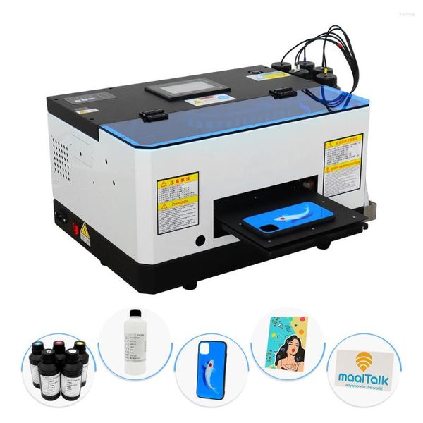 Automatischer A5 UV-Flachbettdrucker für Handyhülle LED MINI TPU Metall Leder Holz Acryl Druckmaschine