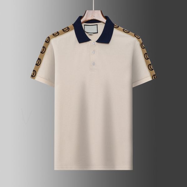 2023 Mens Stylist Polo Рубашки роскошные бренд Mens Designergu Polo футболка летняя мода дышащая в дышах лацка