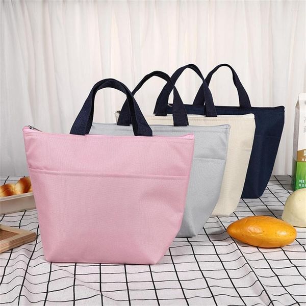 Lagerung Taschen Tragbare Mittagessen Verdickte Kühler Bento Beutel Große Kapazität Isolierung Lebensmittel Wasserdichte Oxford Tuch Picknick Handtasche