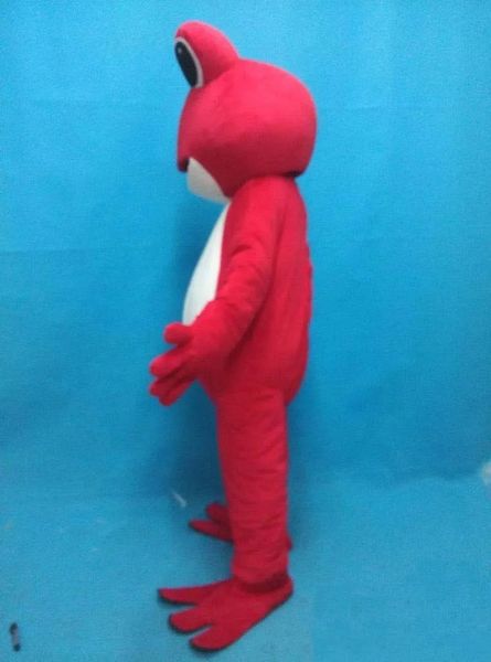 Trajes de mascote de sapo vermelho de halloween Roupa de personagem de desenho animado Roupa de festa ao ar livre de Natal Tamanho adulto Vestuário de publicidade promocional