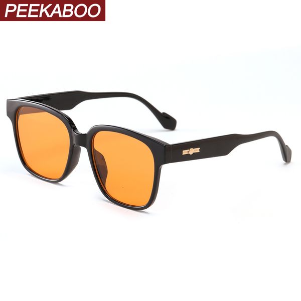 Óculos de sol Peekaboo masculino óculos de sol laranja feminino quadrado estilo coreano óculos de sol feminino uv400 masculino lente gradiente acessórios de moda 230707