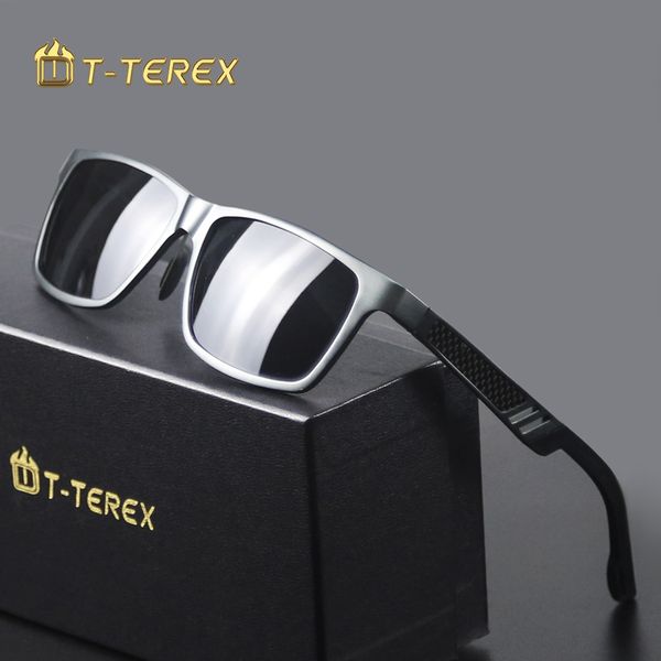 T-TEREX Sonnenbrille Männer Polarisierte Anti-Glare Objektiv UV400 Aluminium Magnesium Quadratischen Rahmen Sport Sonnenbrille Für Fahren Angeln