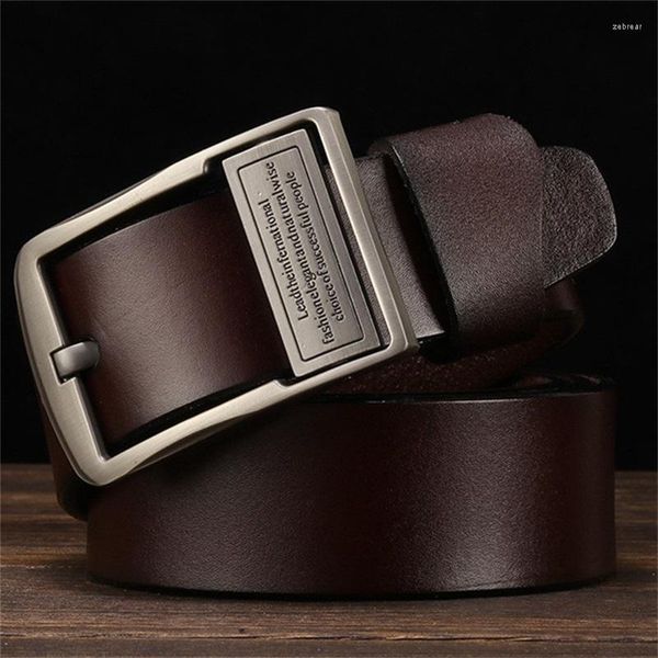 Cinture Cinturino di lusso in vera pelle di alta qualità maschile per uomo Moda Classica Cintura vintage con fibbia ad ardiglione