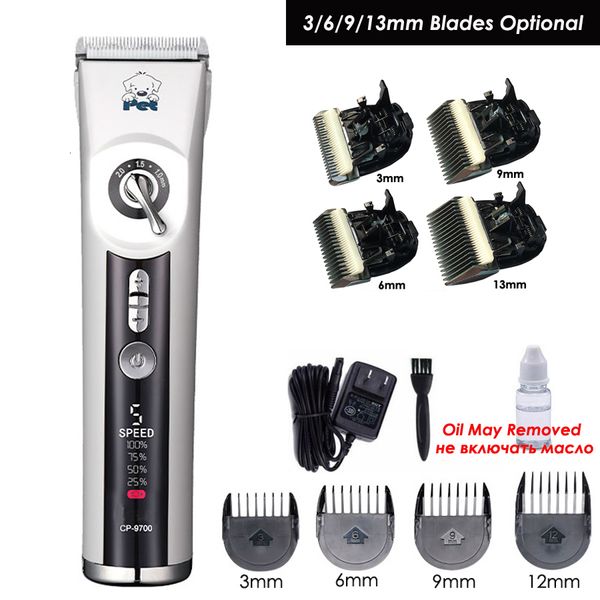 Köpek Bakımı Varış CP-9700 Profesyonel Pet Clipper LCD Köpek Kaçı Düzeltme Makinesi Pet Hayvanları Kedi Tıraş Alınan Elektrik Biçme Makinesi 7000rpm 230707