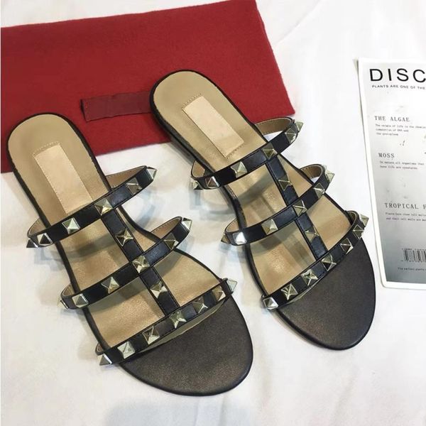 Marca Sandálias Femininas Jelly Flat de Verão Forma de V Chinelos com Laço Sapatos de Praia com Tachas Chinelos com Tachas Sandálias Cor Nude Chinelos Moda