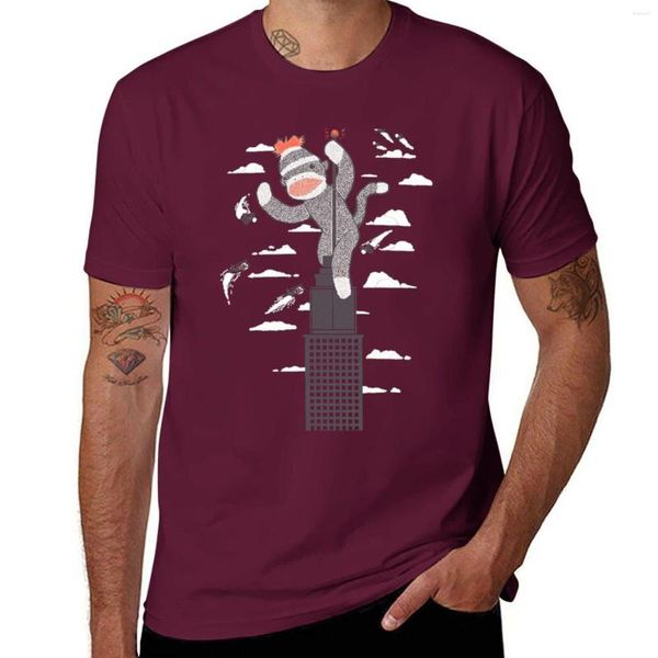 Polos masculinos Sock Monkey Just Wants a Friend T-shirts Custom T Shirts Design Your Own Sweat Oversized Shirt Plain White Men