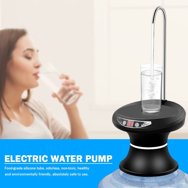 Pompe per l'acqua Dispenser per acqua elettrica da tavolo piccolo Bottiglia Pompa per gallone a canna Ricarica USB Distributore automatico per pompa dell'acqua per fontanella 230707