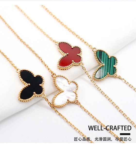 Fashion Classic Four Leaf Clover Bracelets Designer Butterfly Bracelet Rose Gold Plated chain Ladies Girls Valentine's Mother's Day Engagement van designer Jewelry