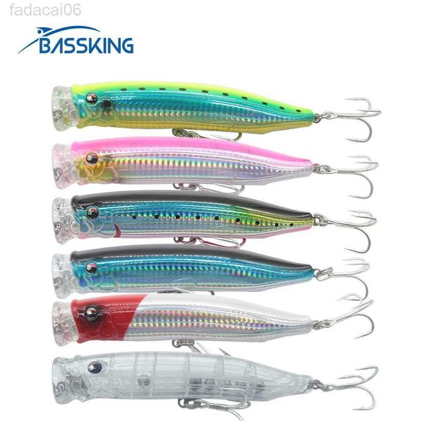 Köder Köder BASSKING Popper Angelköder 150 mm 58 g Hartplastikköder Isca Künstlicher Angelköder Leurre De Peche Top Water Hecht Fischköder HKD230710