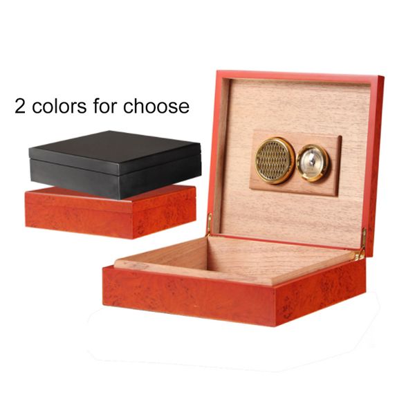 Кедровая деревянная сигара Humidor Box Cedar Wood Case с гигрометром увлажнителем сигары коробка для хранения куриль