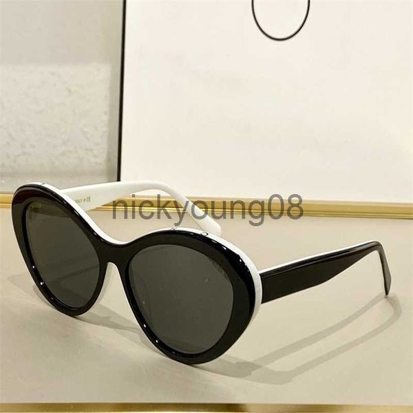 Óculos de Sol 2023 Itália Marca de Luxo Feminino Óculos de Sol Armação de Acetato Elegante Olho de Gato Feminino Óculos de Moda de Designer de Moda Vintage x0710