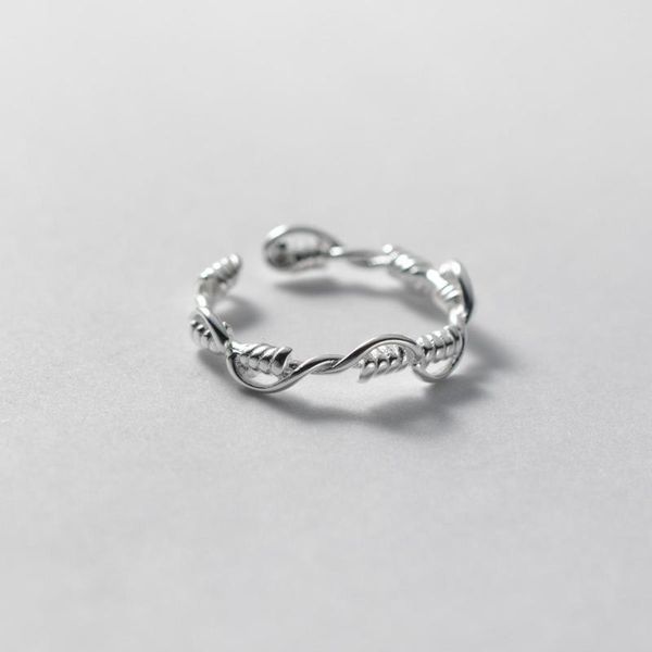 Cluster Ringe Mode Silber Farbe Open Finger Ring Elegante Geometrische Schraube Twist Für Frauen Mädchen Schmuck Geschenk Dropship Großhandel