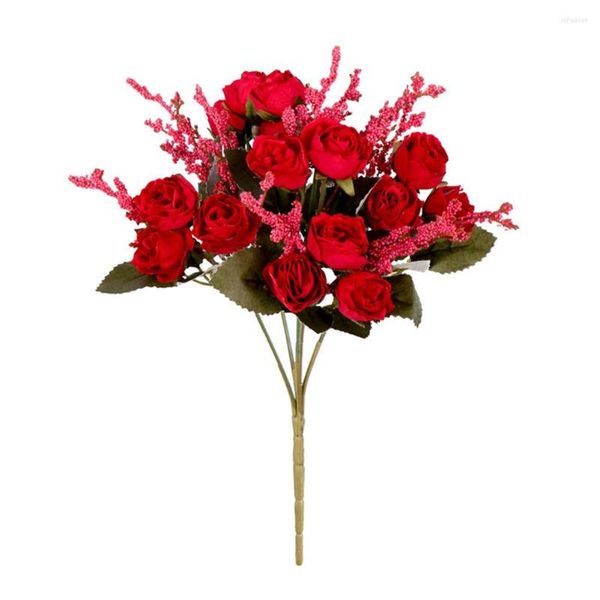 Fiori decorativi Fiore di simulazione Copricapo di rose Eleganti mazzi di effetti di lunga durata per brindisi nuziali al matrimonio