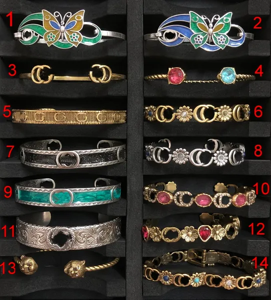 Designer de luxo pulseiras pulseiras para mulheres moda jóias charme jóias acessórios na moda elegante clássico ouro retrô para jóias pulseira aberta GB-007