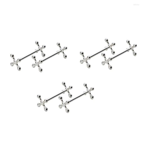 Tigelas 6 Pcs Liga de Zinco Pauzinhos Descanso Colheres Suporte Garfos Facas Rack Metal Artesanato Decoração de Mesa