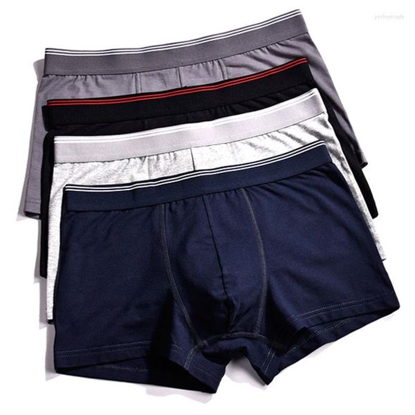 Mutande Mutandine maschili Boxer da uomo in cotone Boxer da uomo traspirante Solido confortevole Biancheria intima da uomo di marca