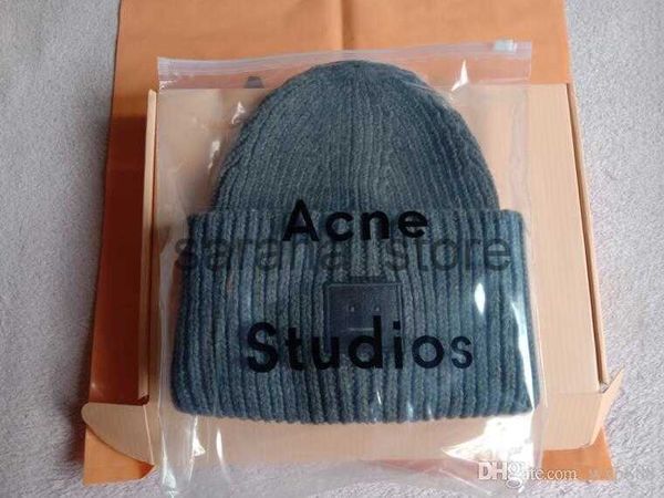 Beanie/Totenkopfkappen Lächelndes Gesicht Beanie/Totenkopfkappen Gestrickte Kaschmirverdickung Warme Liebhaber Eltern-Kind-Hüte Tide Street Hip Hop Wollmütze Erwachsene Kinder Neu J230710