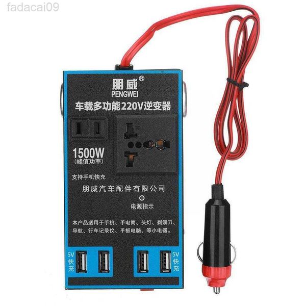 Jump Starter 1500W Power Inverter 12V 24V zu 220V Auto Mobile Steckdose Konverter Adapter Auto lkw USB Home Ladegerät Telefon Aufladen L7C3 HKD230710