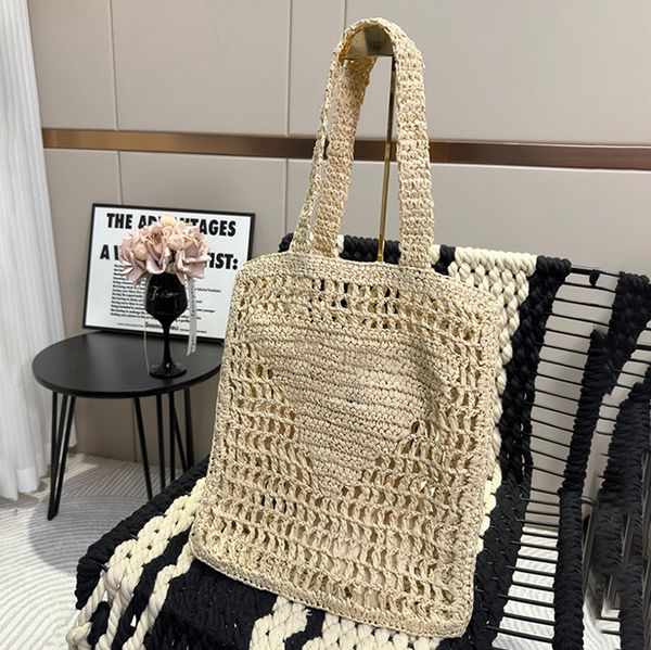 Bolsa feminina preta de crochê natural com letras bordadas logo bolsa fashion alças tecidas 36x38 cm bolsa de tecido loja verão