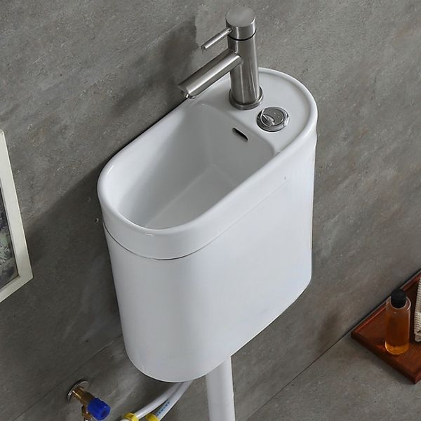 Portaspazzolini Serbatoio dell'acqua integrato in ceramica con rubinetto per lavabo Toilette Vasino Squat Cassetta di risciacquo 230710