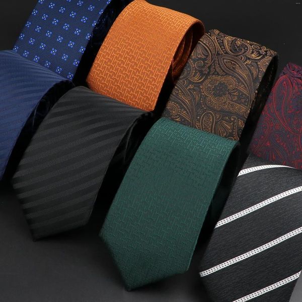 Gravatas Laço Clássico Listrado Paisley Gravata Jacquard Verde Laranja Azul Gravatas Estreito Magro Camisa Terno Festa De Casamento Acessório De Escritório