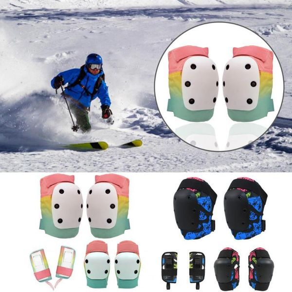 Ginocchiere 1 set di protezioni da sci Cinghie adesive utili Addensare fodera Accessori Attrezzature per pattinaggio sci